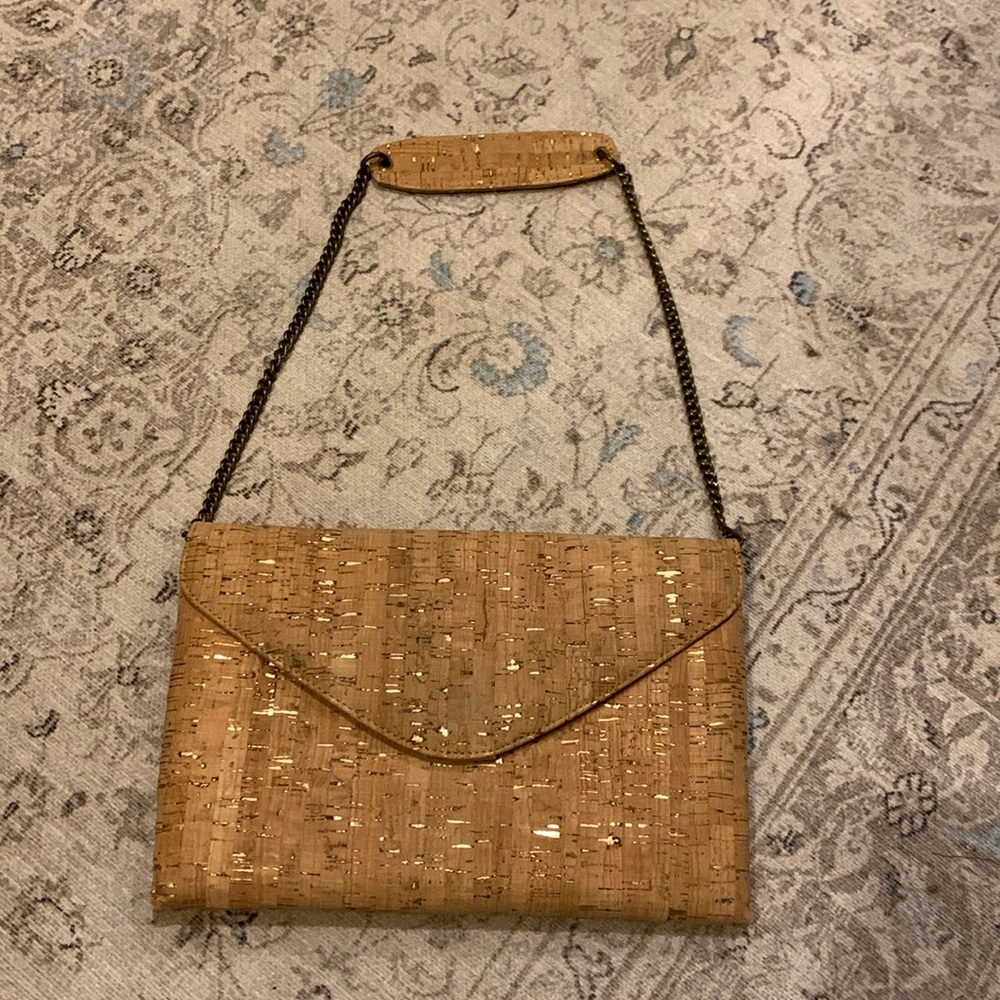 J Crew cork envelope purse bag clutch